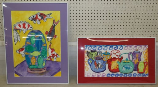 Two Framed Watercolors
