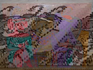 Oil on Canvas Abstract Artist Signed