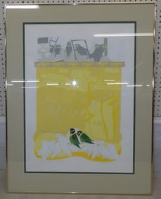 Framed Modern Print Artist Signed