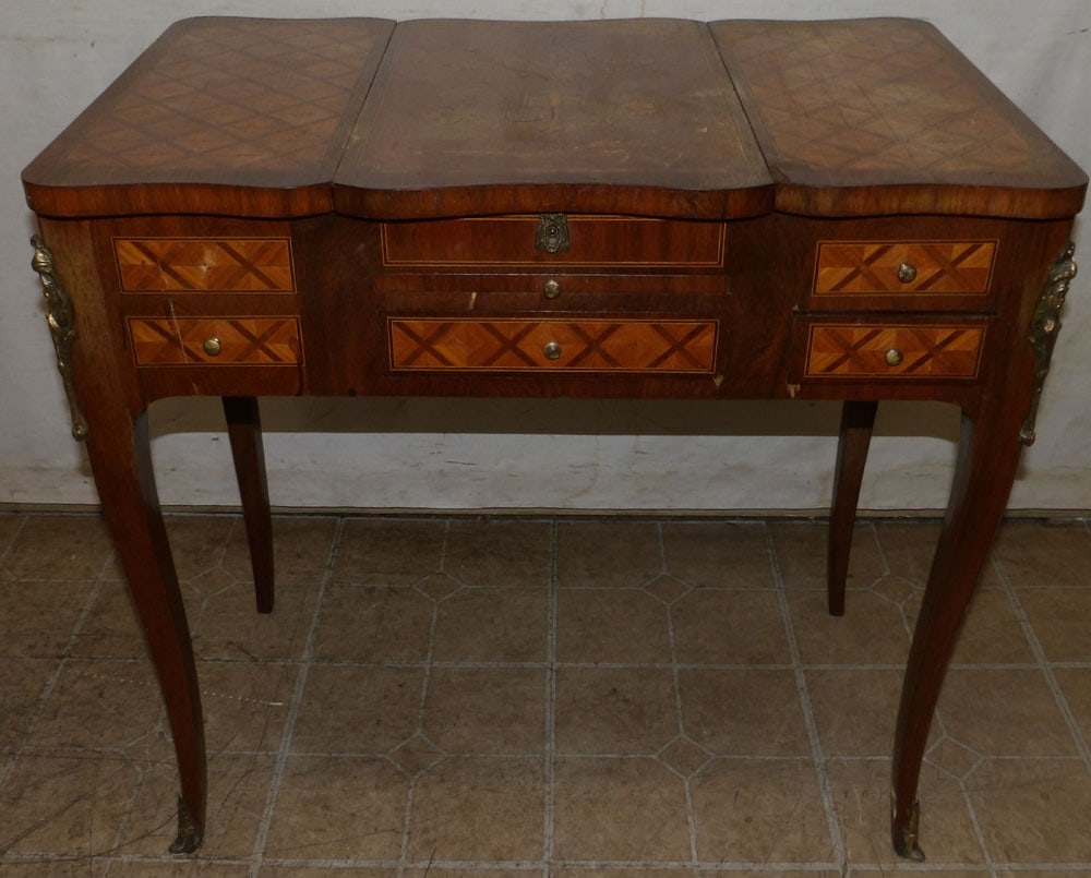 antique rosewood inlay dressing table (1 of 11)