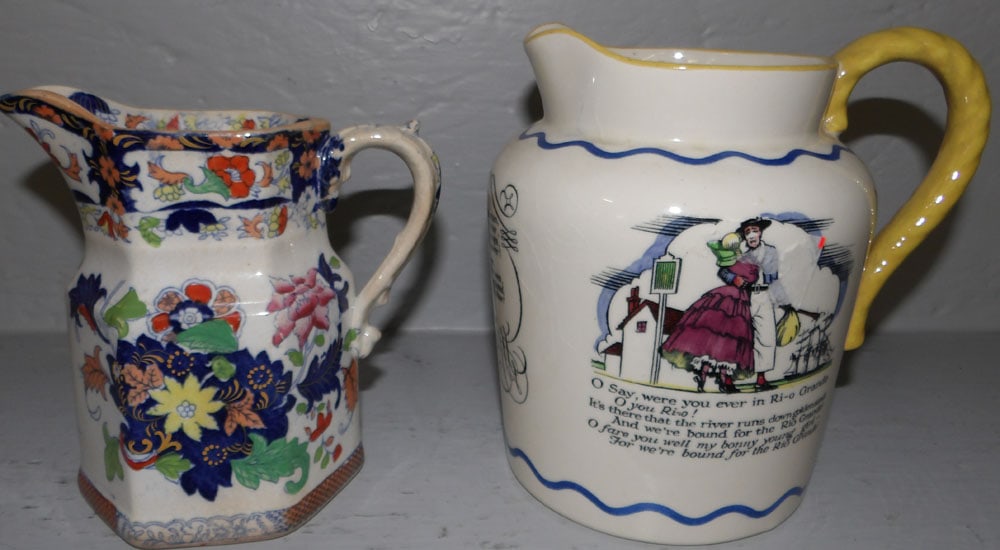 two English porcelain pitchers one by Royal Doulton (1 of 5)
