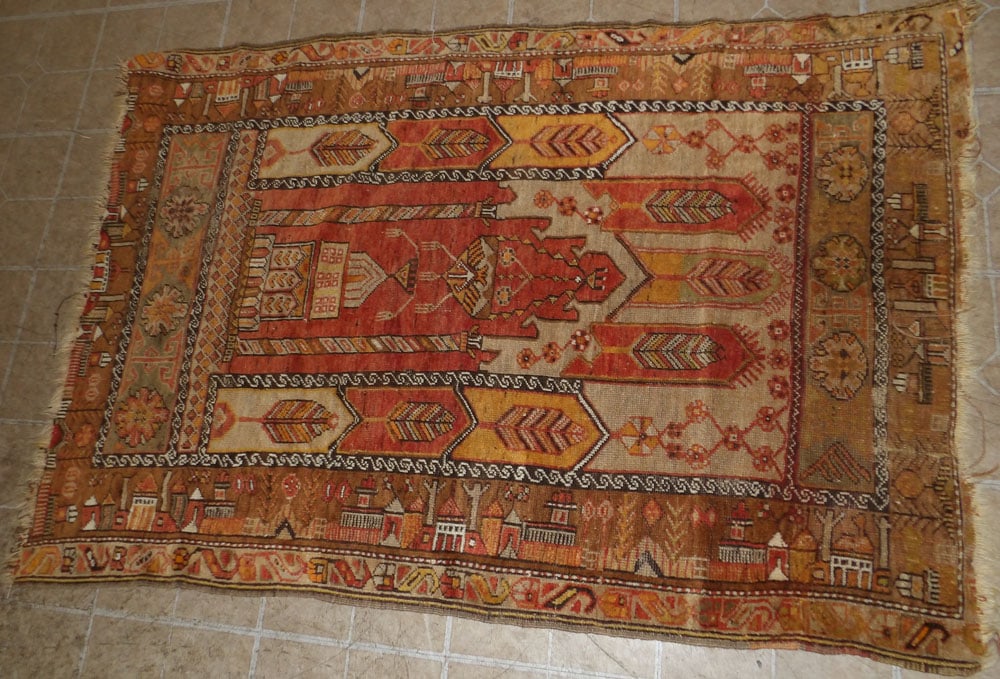 3' 5" by 5' 1" antique handmade rug (1 of 4)