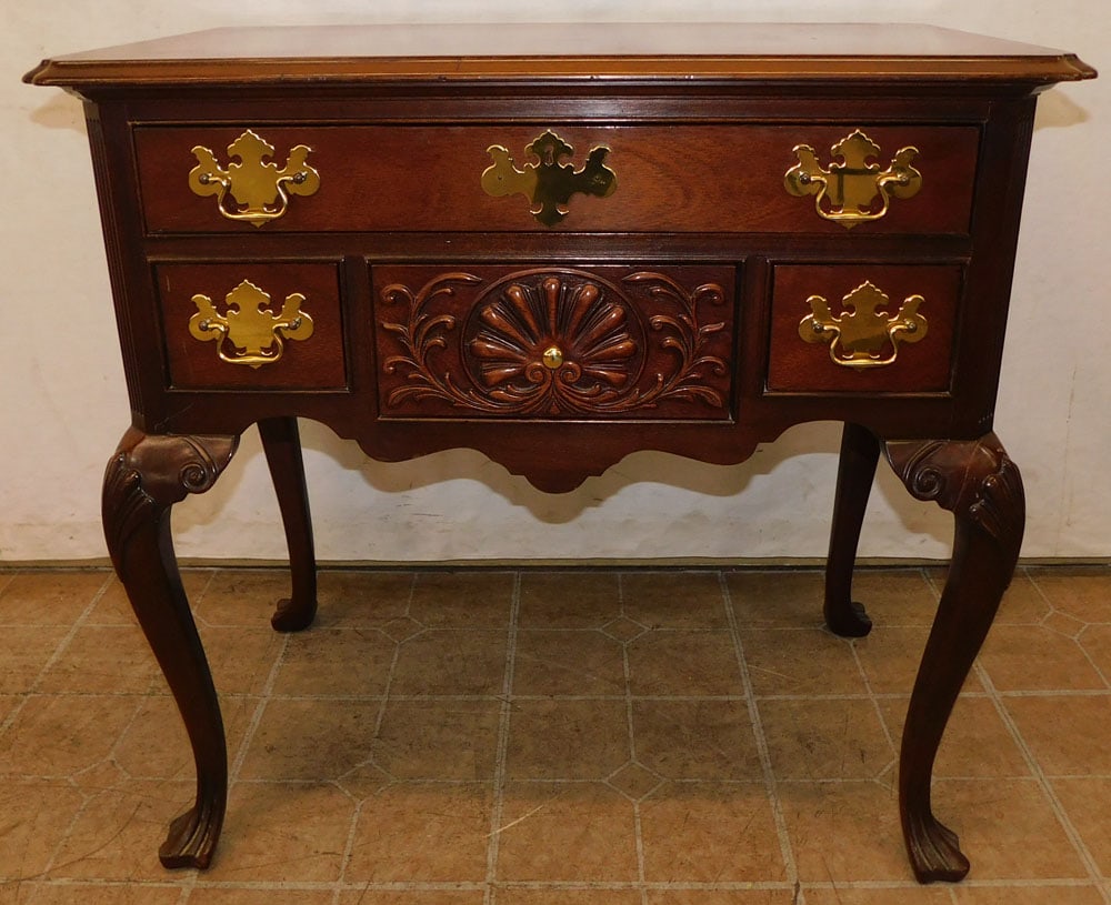carved mahogany low boy by Councill Craftsman (1 of 6)