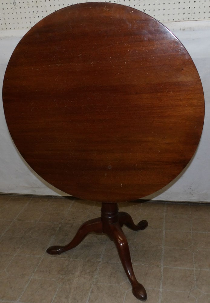 19th century mahogany tilt top table with bird cage (1 of 5)