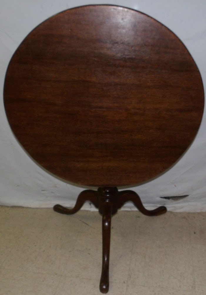 19th century English oak tilt top table with bird cage (1 of 3)