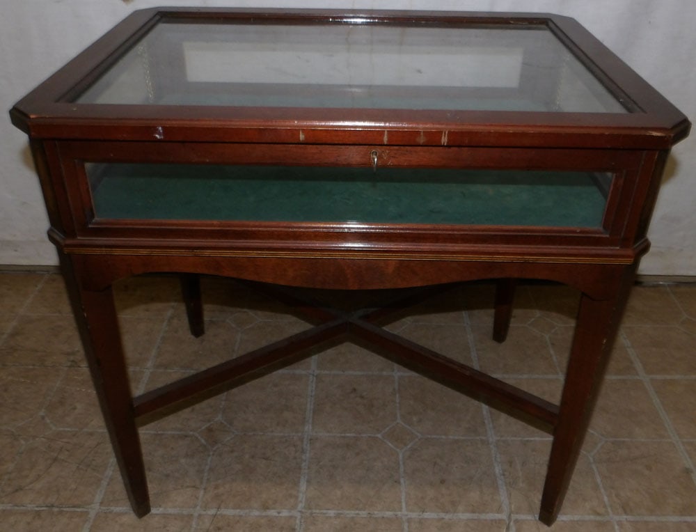 mahogany inlay showcase top table (1 of 5)
