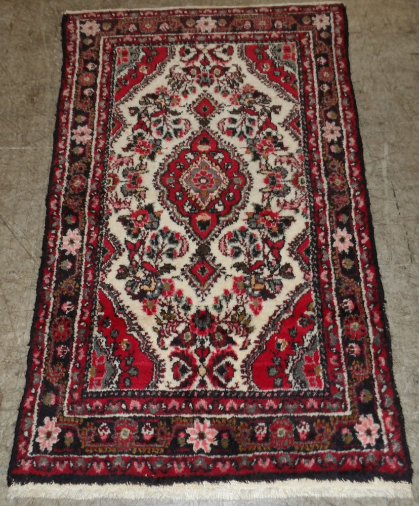 4'2" by 2' 6" handmade Oriental rug (1 of 3)