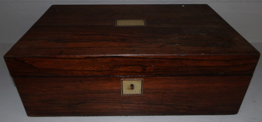 19th century rosewood document box (1 of 5)