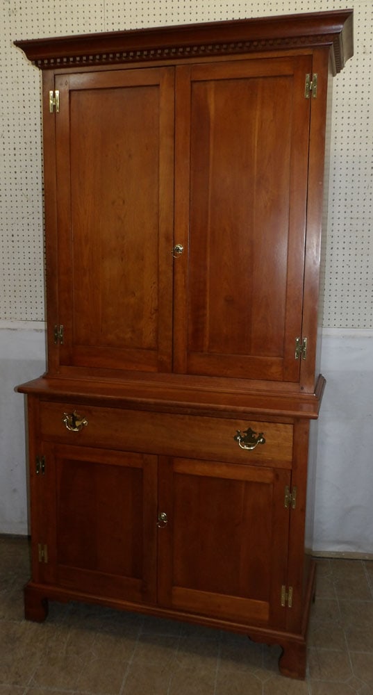 cherry two piece bench made cabinet (1 of 6)