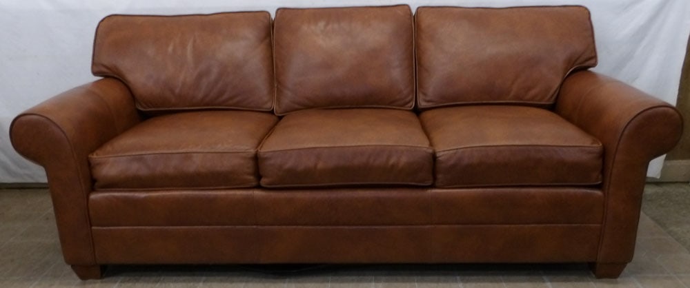 leather upholstered sofa by Ethan Allen (1 of 7)