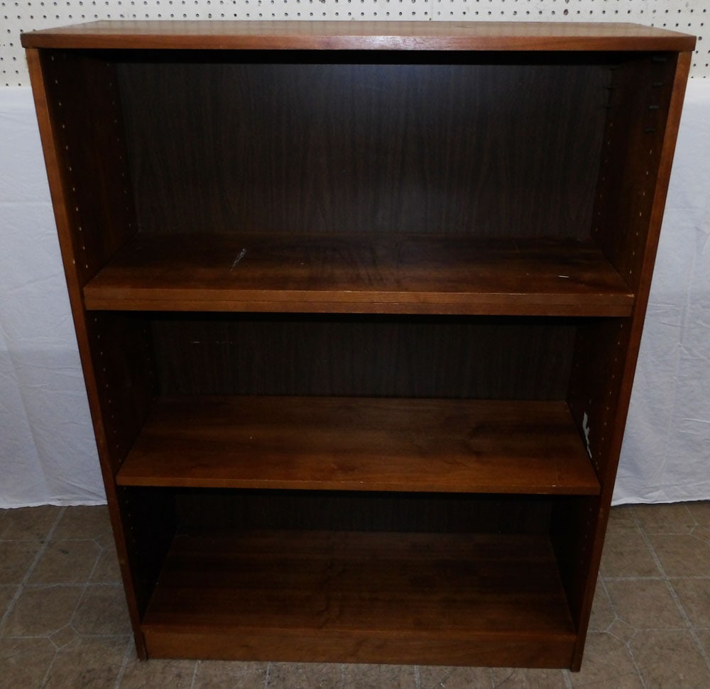 Walnut Bookshelf: Walnut Bookshelf . 36" W 12 1/4" D 48 1/2" H ALL DESCRIPTIONS AND ANY CONDITION STATEMENT GIVEN BY LANGSTON AUCTION GALLERY ARE STRICTLY OPINIONS AND LANGSTON'S SHALL HAVE NO RESPONSIBILITY FOR ERRORS