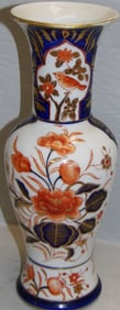 Vintage Imari Paint Decorated Porcelain Vase with Bird Motif