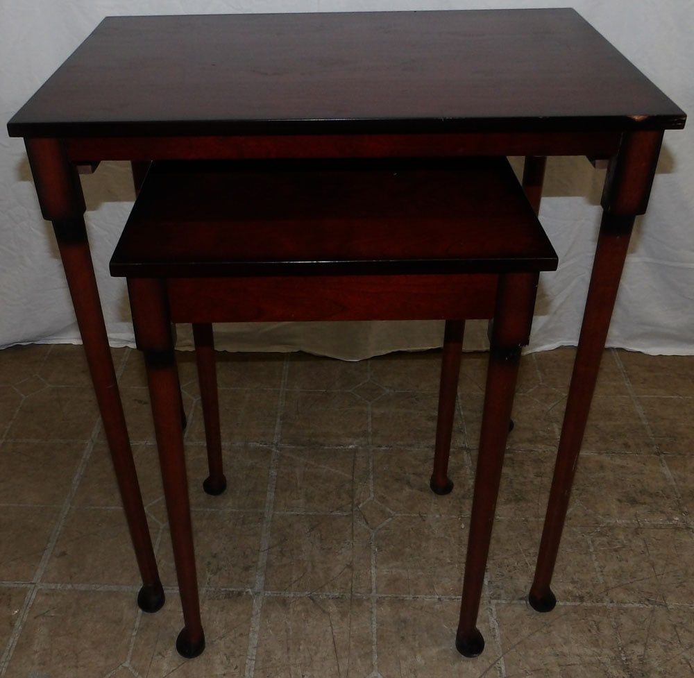 Two Cherry Nesting Tables by Bombay (1 of 3)