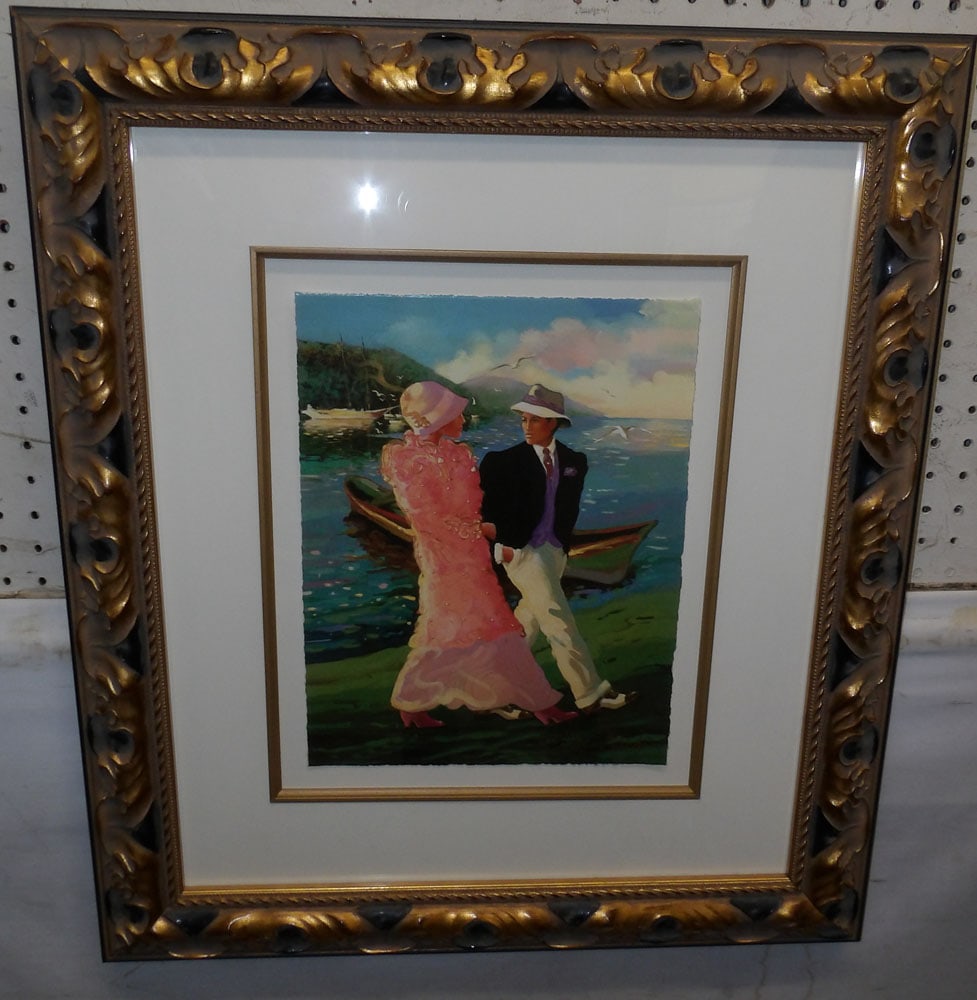 Framed & Matted Giclee by Otto Aguiar, Morning on Axixa (1 of 4)