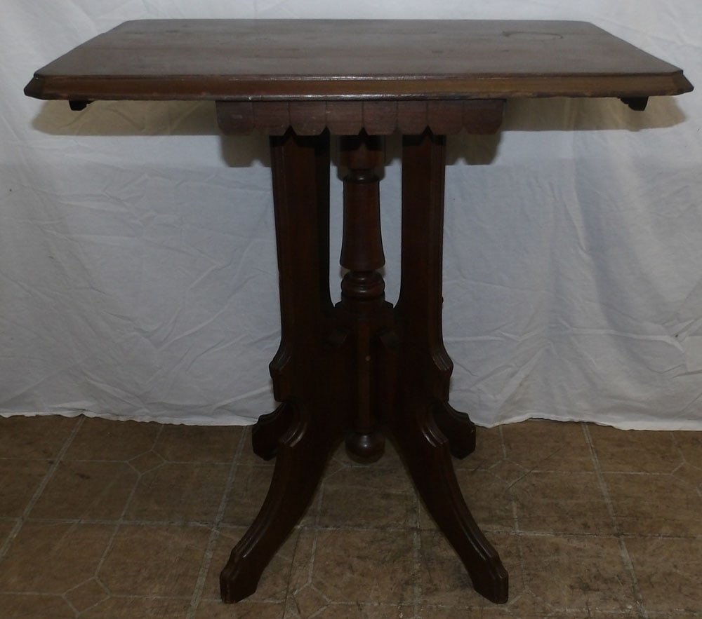 Antique Walnut Victorian Lamp Table (1 of 2)