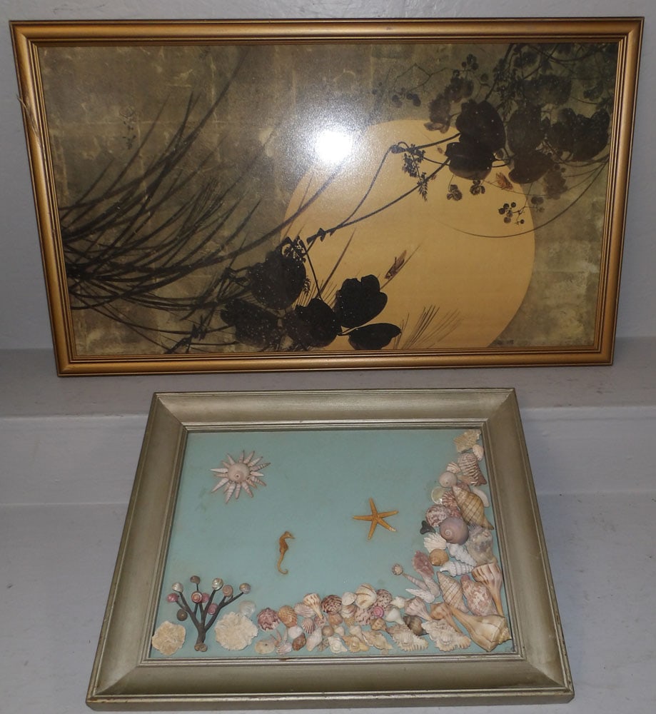 Oriental Framed Print & Framed Sea Shell Collage (1 of 5)
