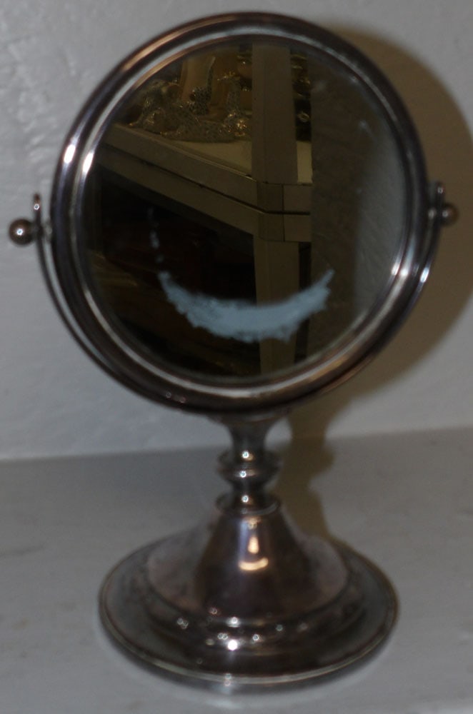 Silver Plated Dressing Mirror (1 of 3)