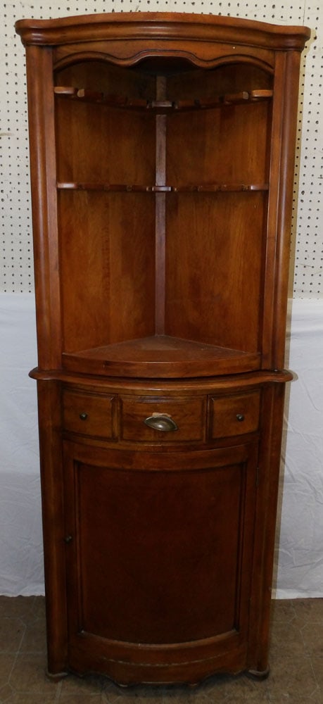 Two Piece Mahogany Corner Cabinet (1 of 9)