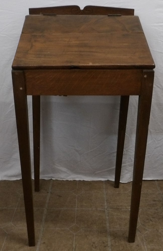 Antique Walnut School Masters Desk (1 of 4)