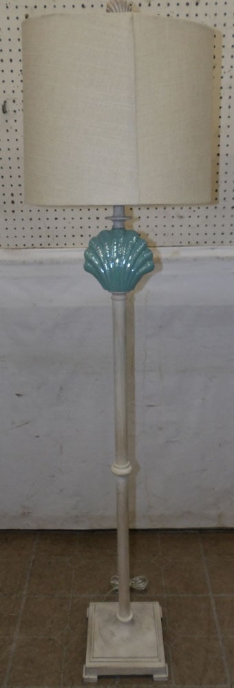Painted Metal & Porcelain Floor Lamp (1 of 6)