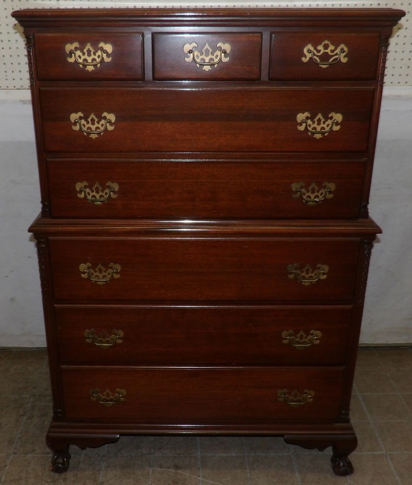 Mahogany Three Over Five Drawer Chest by Continental (1 of 7)