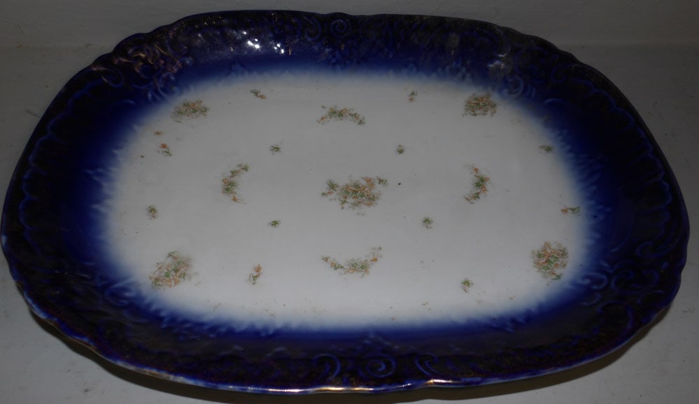 Antique Painted Porcelain Platter (1 of 4)