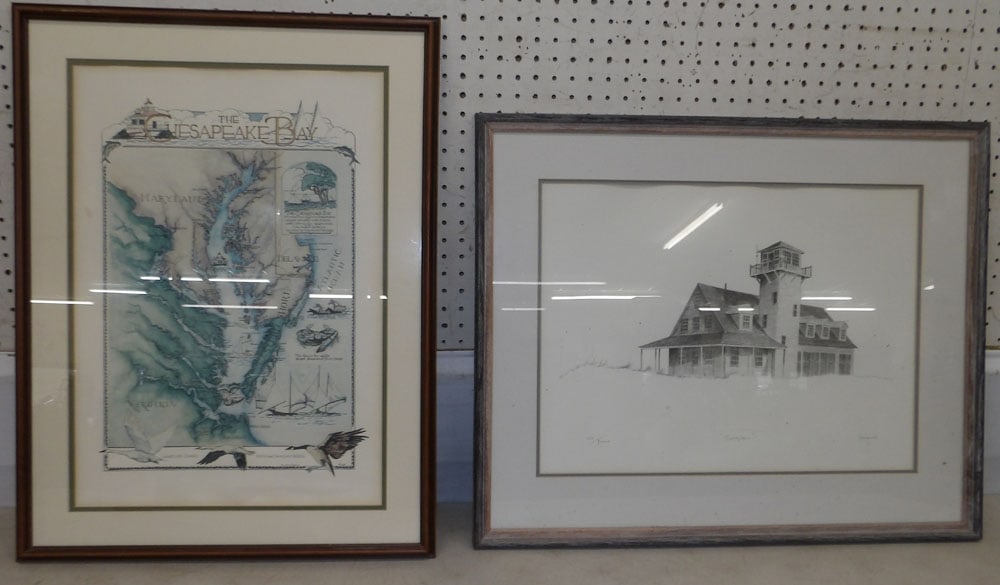 Framed Map & Framed Print Pencil Signed (1 of 5)