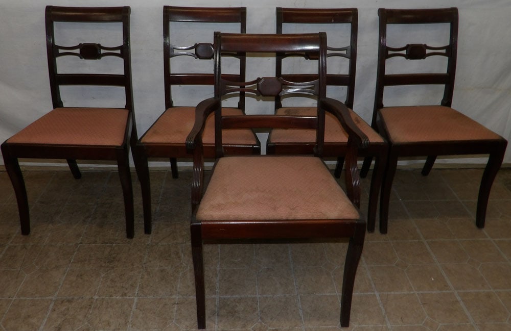 Set of Five Mahogany Dining Chairs by Charak - Boston, MA (1 of 4)