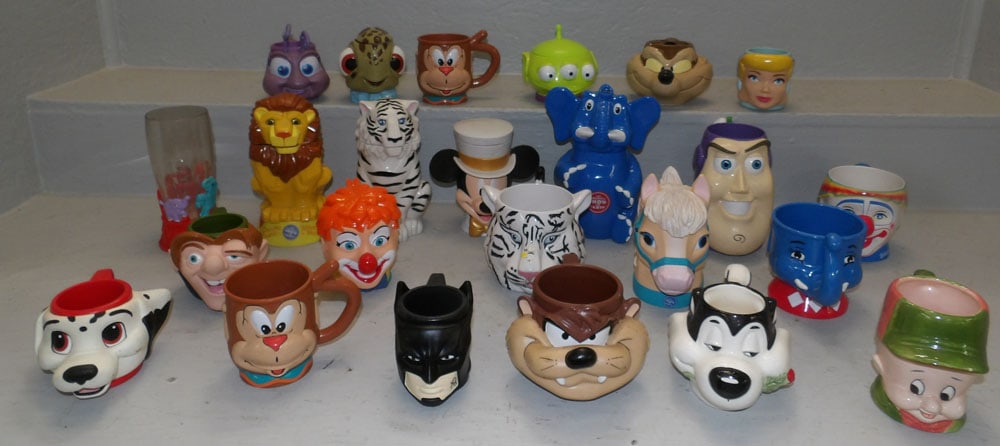 Lot of Child's Cups: Lot of Child's Cups. ALL DESCRIPTIONS AND ANY CONDITION STATEMENT GIVEN BY LANGSTON AUCTION GALLERY ARE STRICTLY OPINIONS AND LANGSTON'S SHALL HAVE NO RESPONSIBILITY FOR ERRORS OR OMISSIONS. THE ABSEN