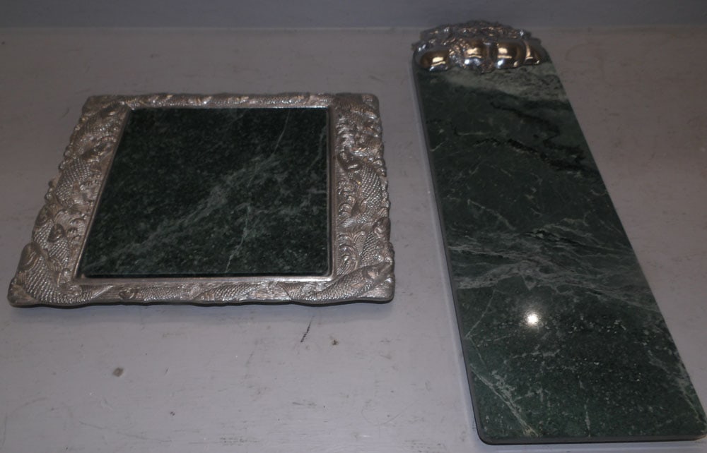 Two Cast Aluminum & Marble Cutting Boards (1 of 6)