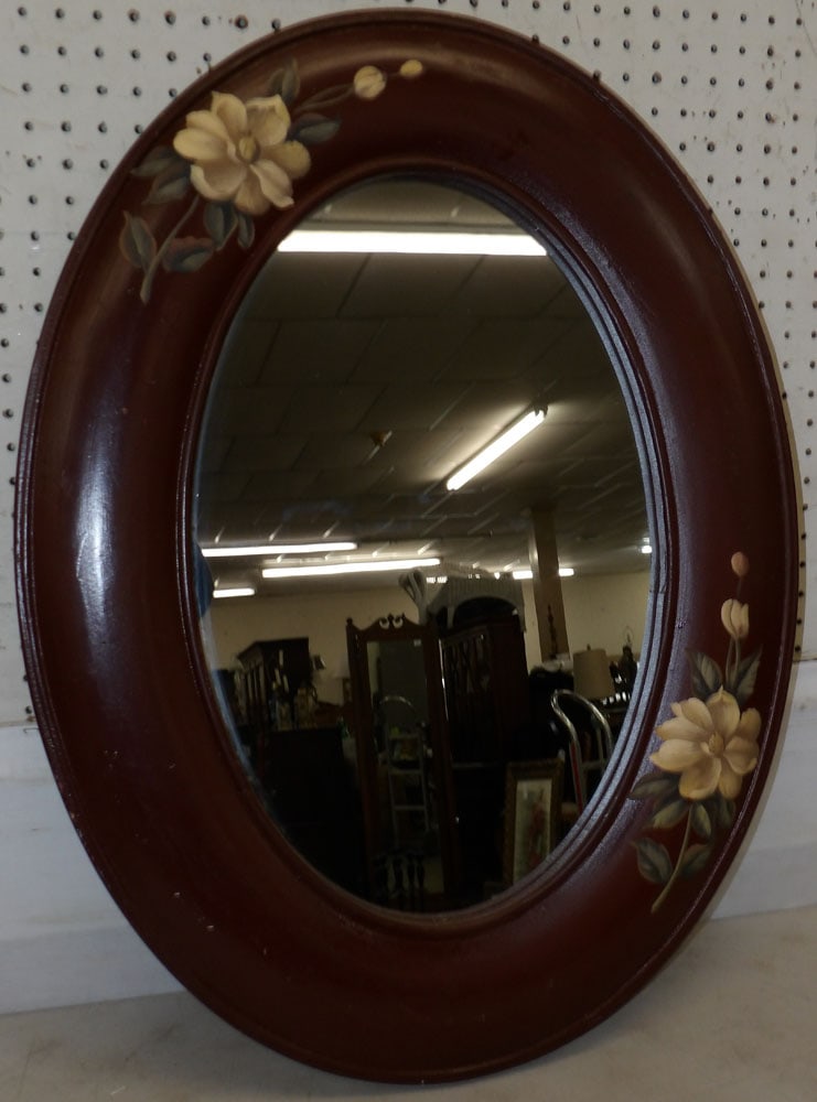 Painted Frame Oval Mirror (1 of 3)
