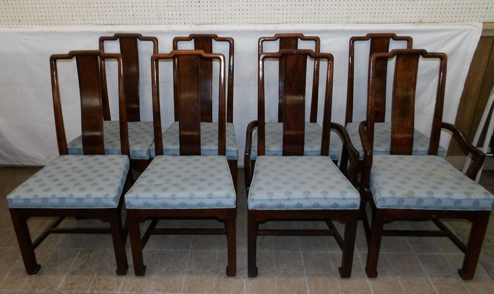 Set of Eight Cherry Dining Chairs by American of Martinsville (1 of 7)