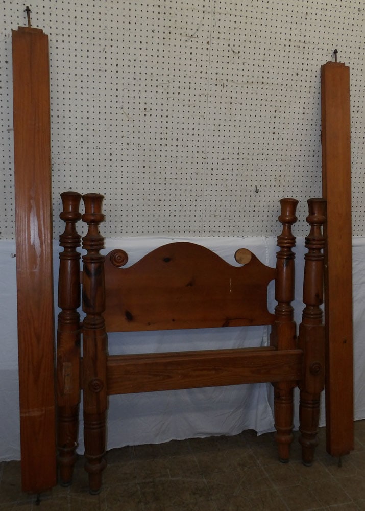 Pine Single Bed with Rails (1 of 4)