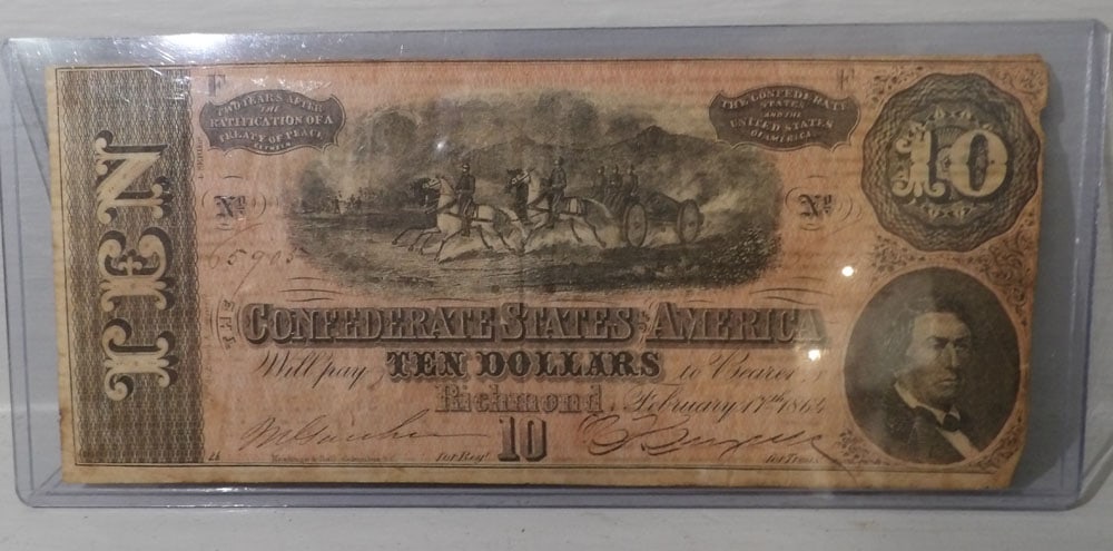 $10 Confederate Note, (Richmond, VA) (1 of 3)