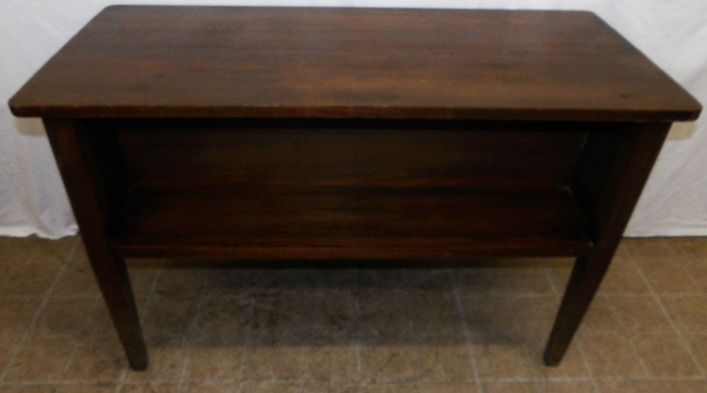 Mahogany Console: Mahogany Console . 48" W 22 1/4" D 30 1/4" H ALL DESCRIPTIONS AND ANY CONDITION STATEMENT GIVEN BY LANGSTON AUCTION GALLERY ARE STRICTLY OPINIONS AND LANGSTON'S SHALL HAVE NO RESPONSIBILITY FOR ERRORS
