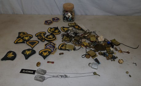 lot of collection of buttons and patches