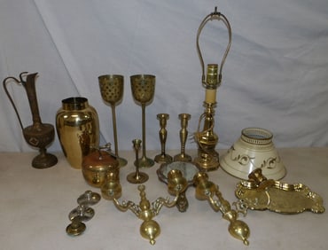lot of brass items