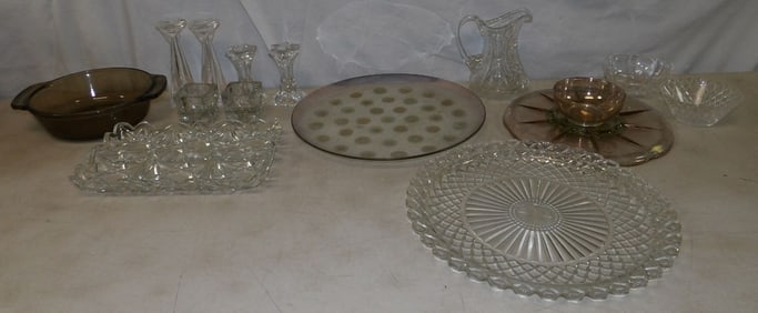 lot of glass items