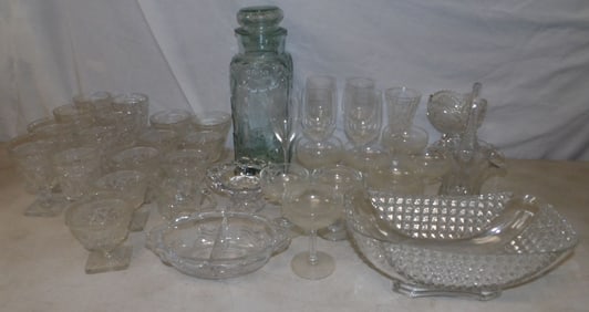 lot of glass items
