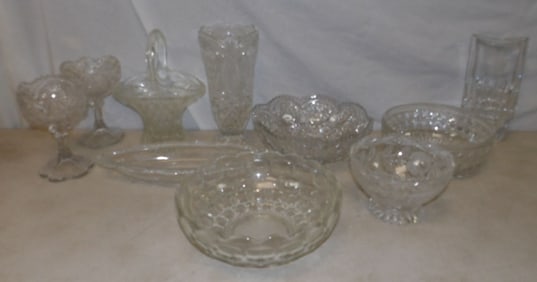 lot of glass items