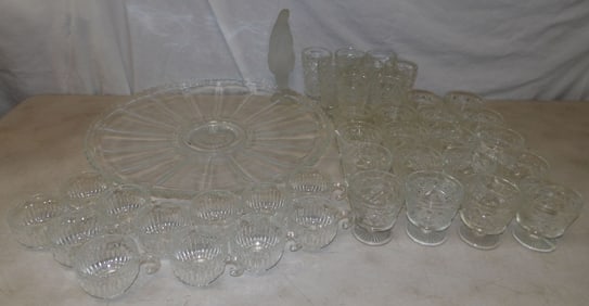 lot of glass items
