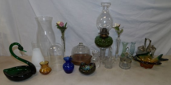 lot of glass items