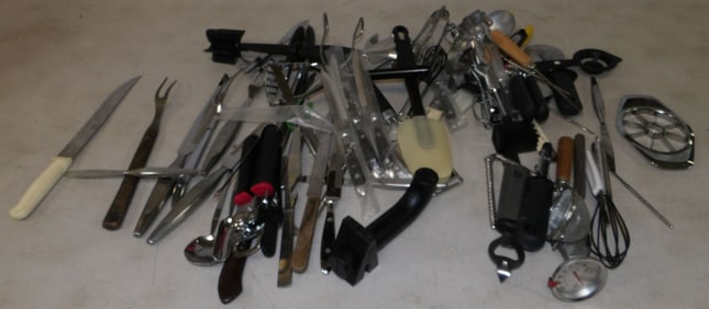 lot of kitchen utensils
