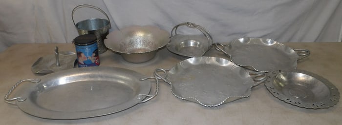 lot of aluminum items