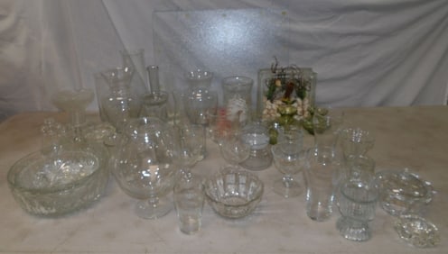 lot of glass items