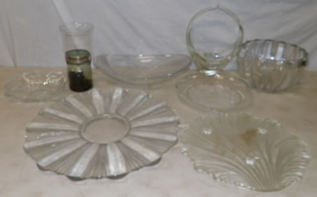 lot of glass items