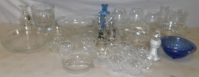 lot of glass items