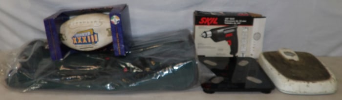 lot of lady scarves and household items