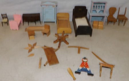 lot of doll furniture