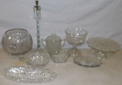 lot of glass items